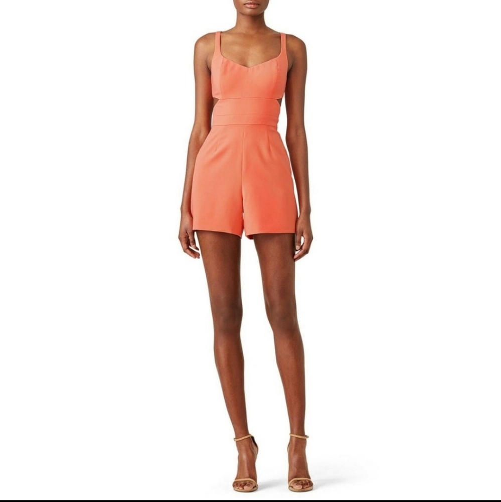 JayGodfrey coral peach romper side cutouts size 4